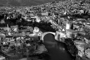 Stari Most – dron B&W